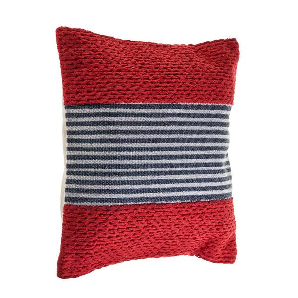 bright red throw pillows