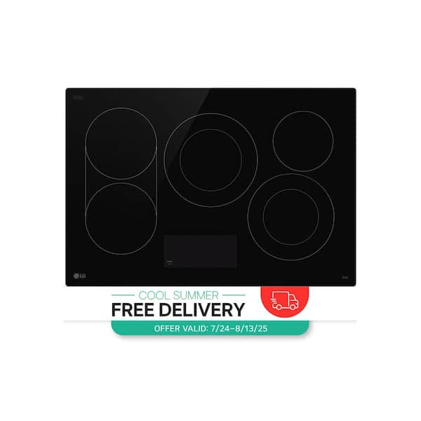 30 in. 5 Elements Radiant Cooktop in Black with with ThinQ, 3. 2kW, E-Star