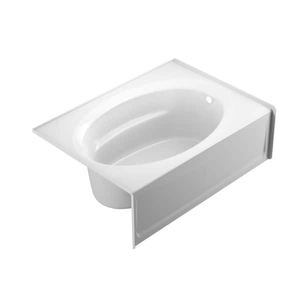 PROJECTA 60 in. x 42 in. Acrylic Right Drain Rectangular Apron Front Soaking Bathtub in White