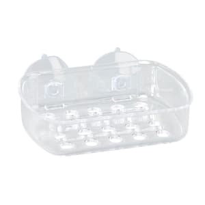 Small Soap Dish with Suction in Clear