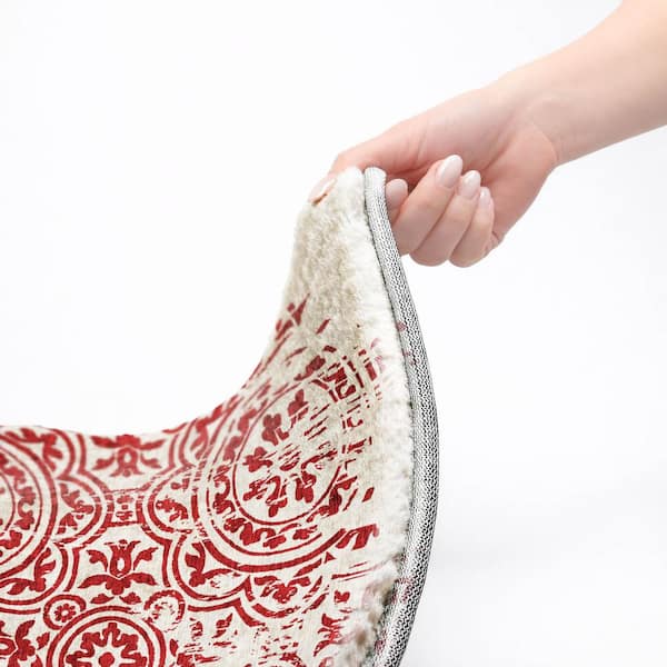 Dream Shag Premium Machine Washable Abstract ADS758 Red 10 ft. x 14 ft. Area Rug