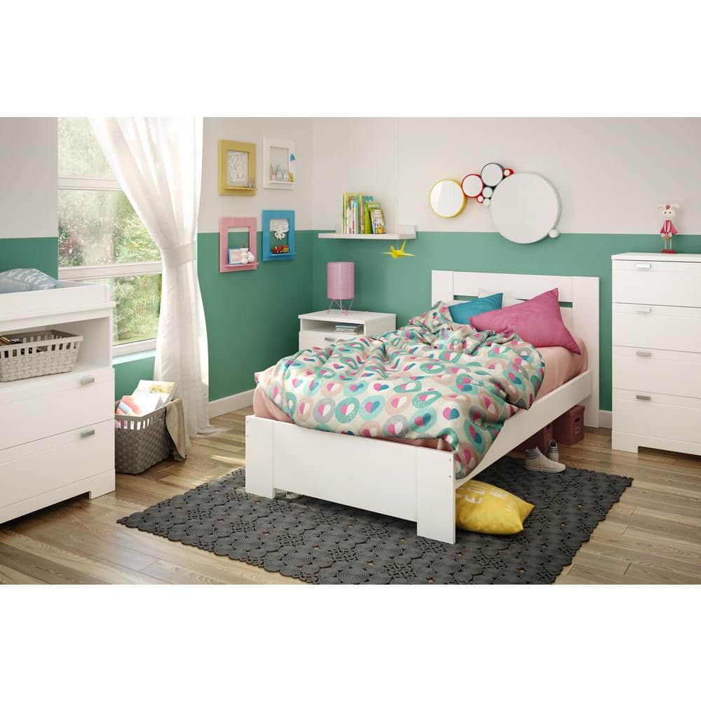 Pure White Nursery Double Dresser with Soft Close Deep Drawers