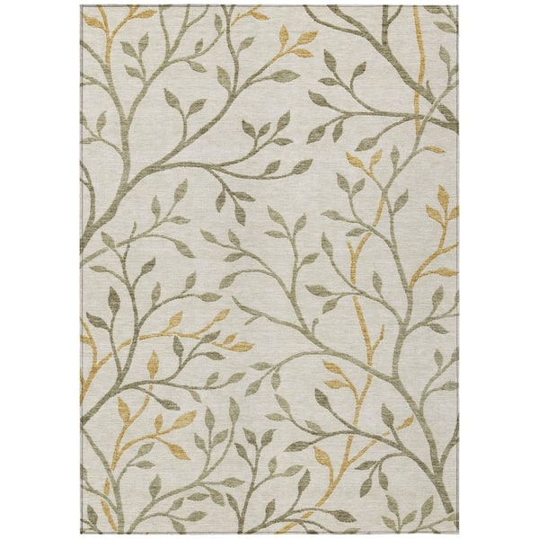 Chantille Machine Washable Indoor/Outdoor Abstract ACN3024 Ivory 10 ft. x 14 ft. Area Rug