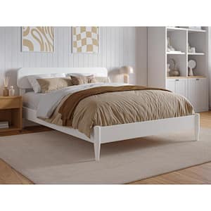 Florence White Solid Wood Frame Full Low Profile Platform Bed
