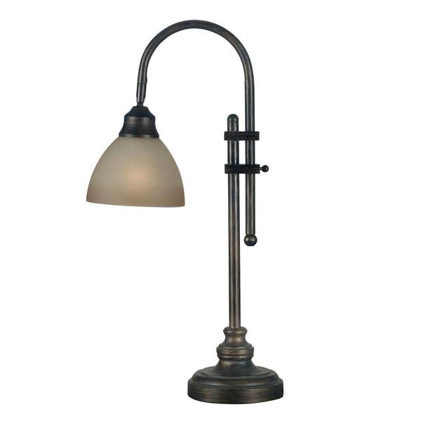 Kenroy Home Callahan 28 in. Bronze Heritage Desk Lamp