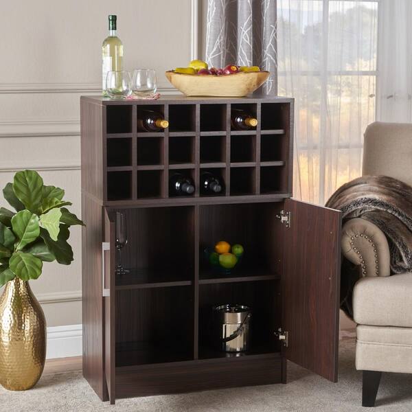 Mid century wine online cabinet