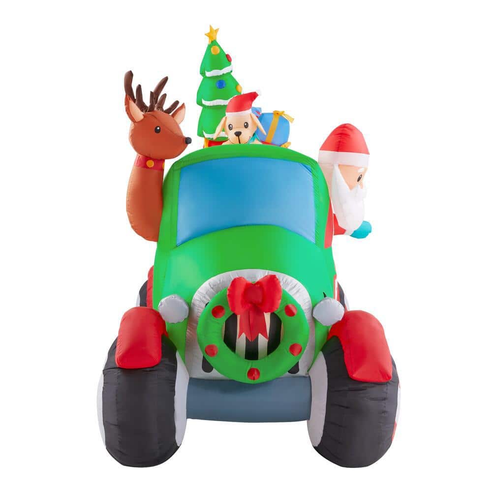 6 ft. Inflatable Santas Vintage Tow Truck