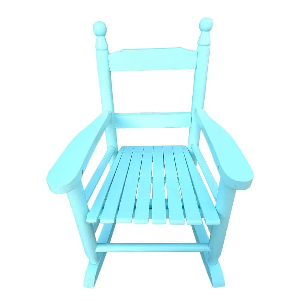 Blue Wood Outdoor Rocking Chair