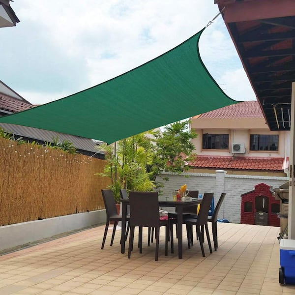 10' Sunproof Sun Shade Sail Canopy Shelter UV Awning Mesh Net Patio Pool Garden 