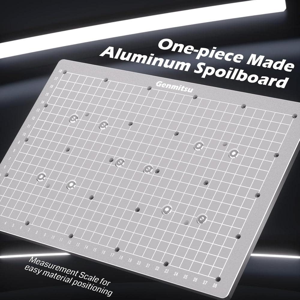 Genmitsu Silver Aluminum CNC Router Machine with Upgraded 3 Axis Engraver