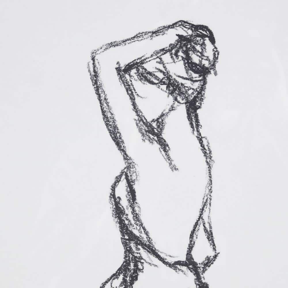 Feminine Figures Black and White Framed Sketch Art Set