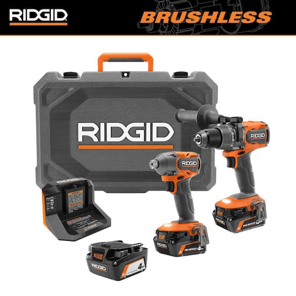 18V Brushless 2-Tool Combo Kit with 6.0 Ah and 4.0 Ah MAX Output Batteries, Charger, Hard Case and 18V 4.0 Ah Battery