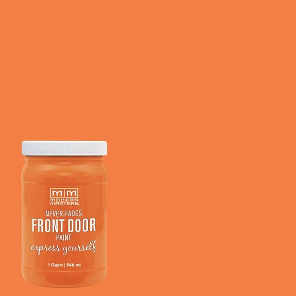 Modern Masters Express Yourself 1 qt. Satin Energetic Orange Water-Based Front Door Paint