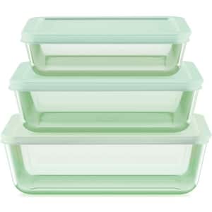 6- Piece Simply Store Tinted Rectangle Storage Set w/Lids in Green