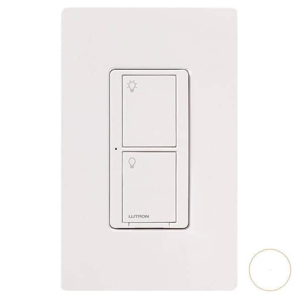 Caseta Smart Switch for All Bulb Types or Fans, 5A, Neutral Wire Required, White (PD-5ANS-WH-R) (4-Count)