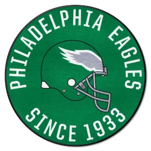 Philadelphia Eagles Green Roundel Rug - 27in. Diameter - Retro Collection