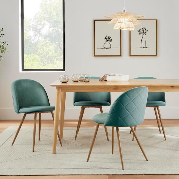 StyleWell Colsted Aloe Blue Upholstered Dining Chairs (Set of 2)
