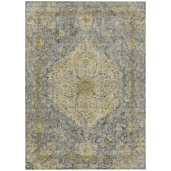 Addison Rugs Chantille Machine Washable Indoor/Outdoor Abstract ACN2136 Pewter 3 ft. x 5 ft. Area Rug