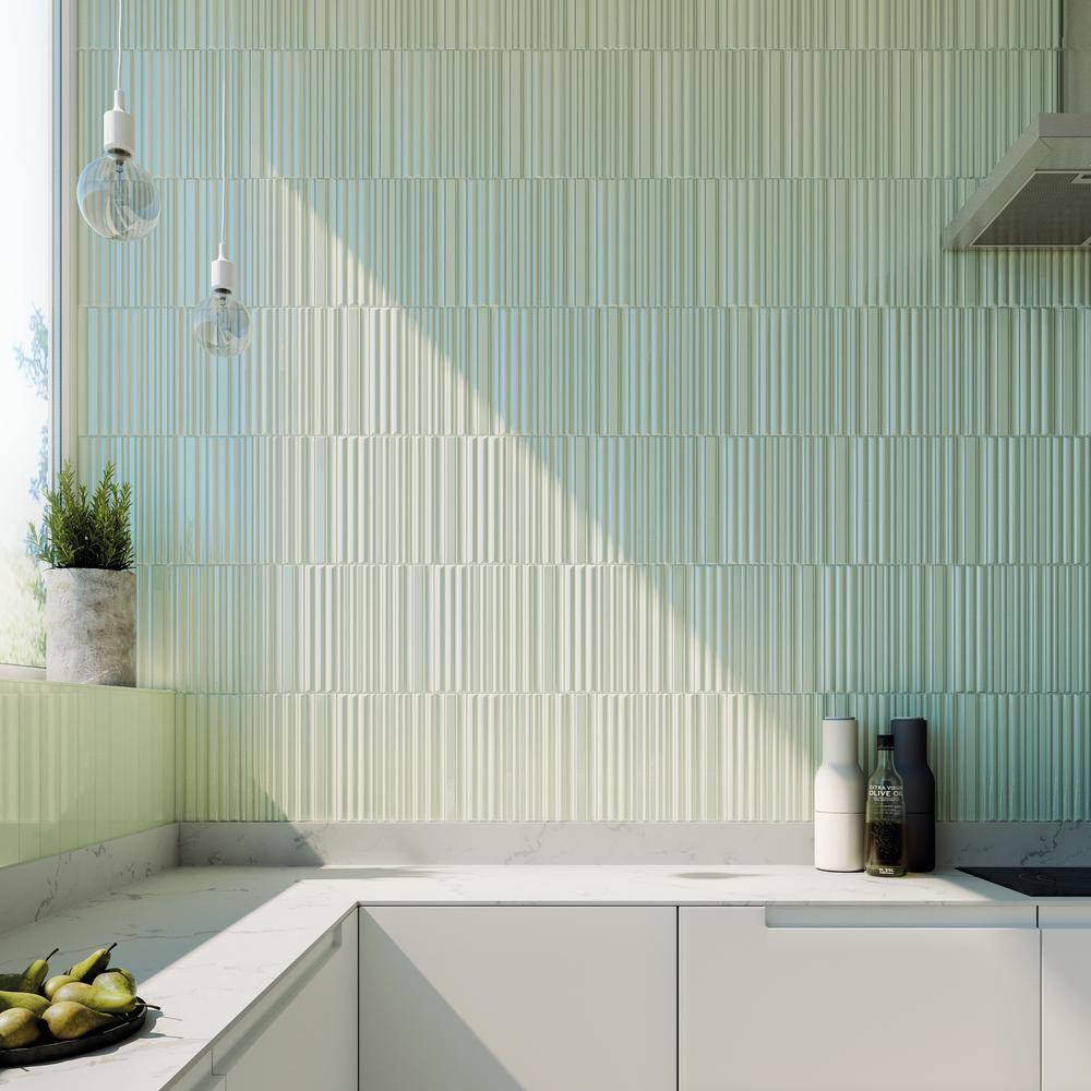 Galor Liniar 3" x 12" Glossy Blue Ceramic Subway Tile
