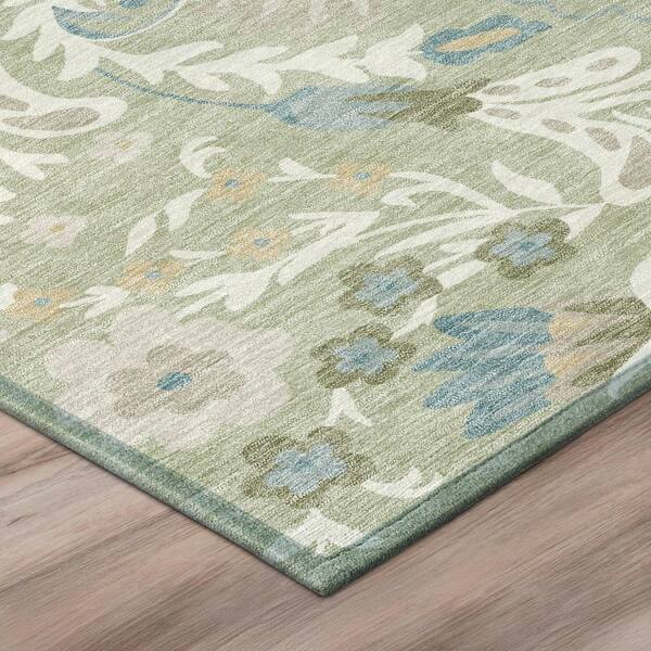 Chantille Machine Washable Indoor/Outdoor Abstract ACN3049 Celery 10 ft. x 14 ft. Area Rug