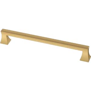 Modern A-Line 6-5/16 in. (160 mm) Brushed Brass Cabinet Drawer Pull