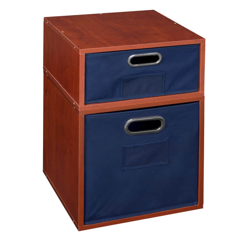 19.5 in. H x 13 in. W x 13 in. D Wood 2- Cube Organizer