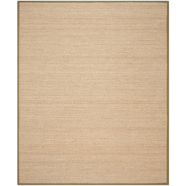 SAFAVIEH Natural Fiber Beige/Olive 9 ft. x 12 ft. Border Area Rug