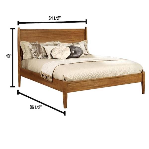 William's Home Furnishing Lennart Brown Queen Panel Headboard Bed