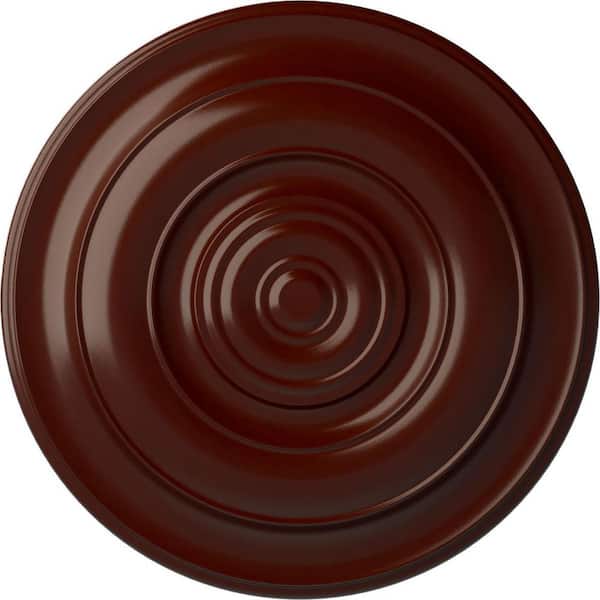 Ekena Millwork 18" x 1-1/2" Niobe Urethane Ceiling Medallion (Fits Canopies upto 8-5/8"), Brushed Mahogany