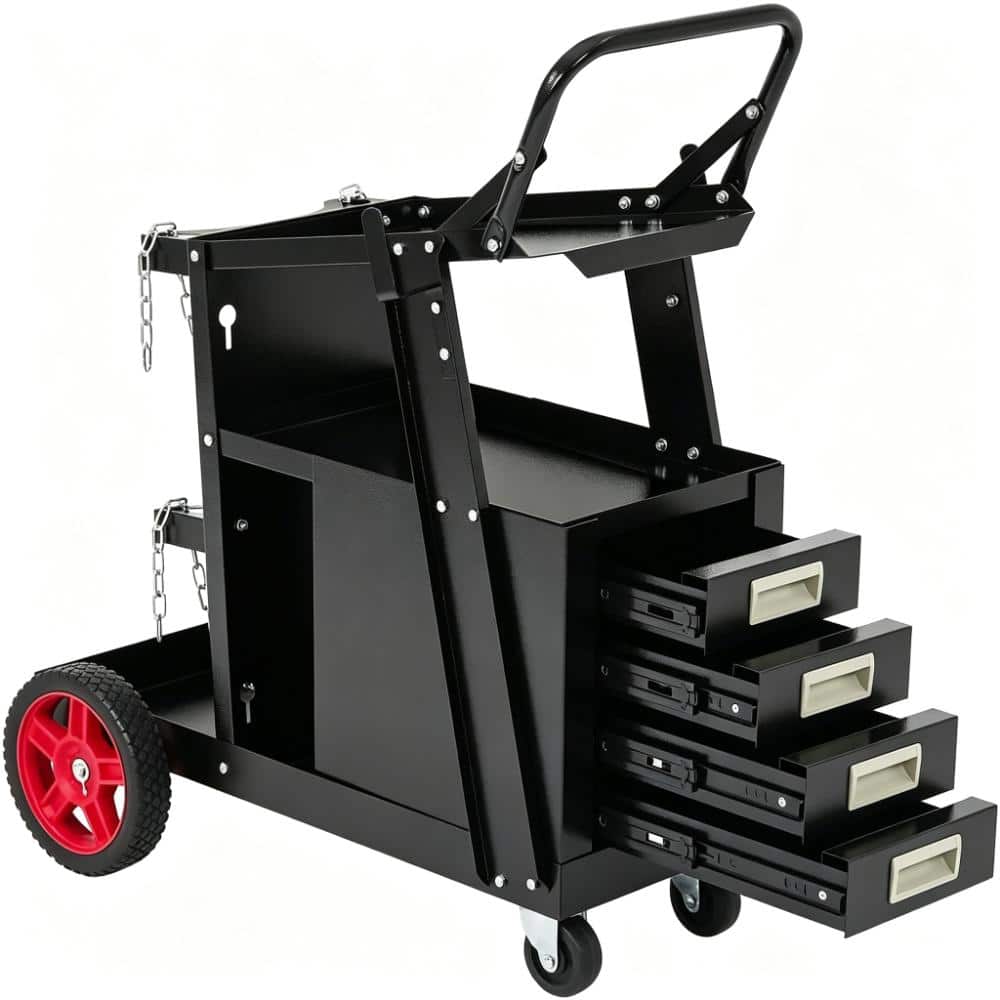 4-Drawer Welding Cart 220 Lbs Capacity Welder Cart, Rolling Welding Cart with Gas Tank Holder for MIG/TIG/Plasma price history on PriceWatchPro