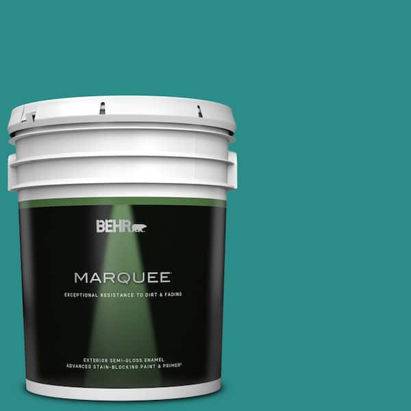 BEHR MARQUEE 5 gal. Home Decorators Collection #HDC-FL13-12 Taos Turquoise Semi-Gloss Enamel Exterior Paint & Primer
