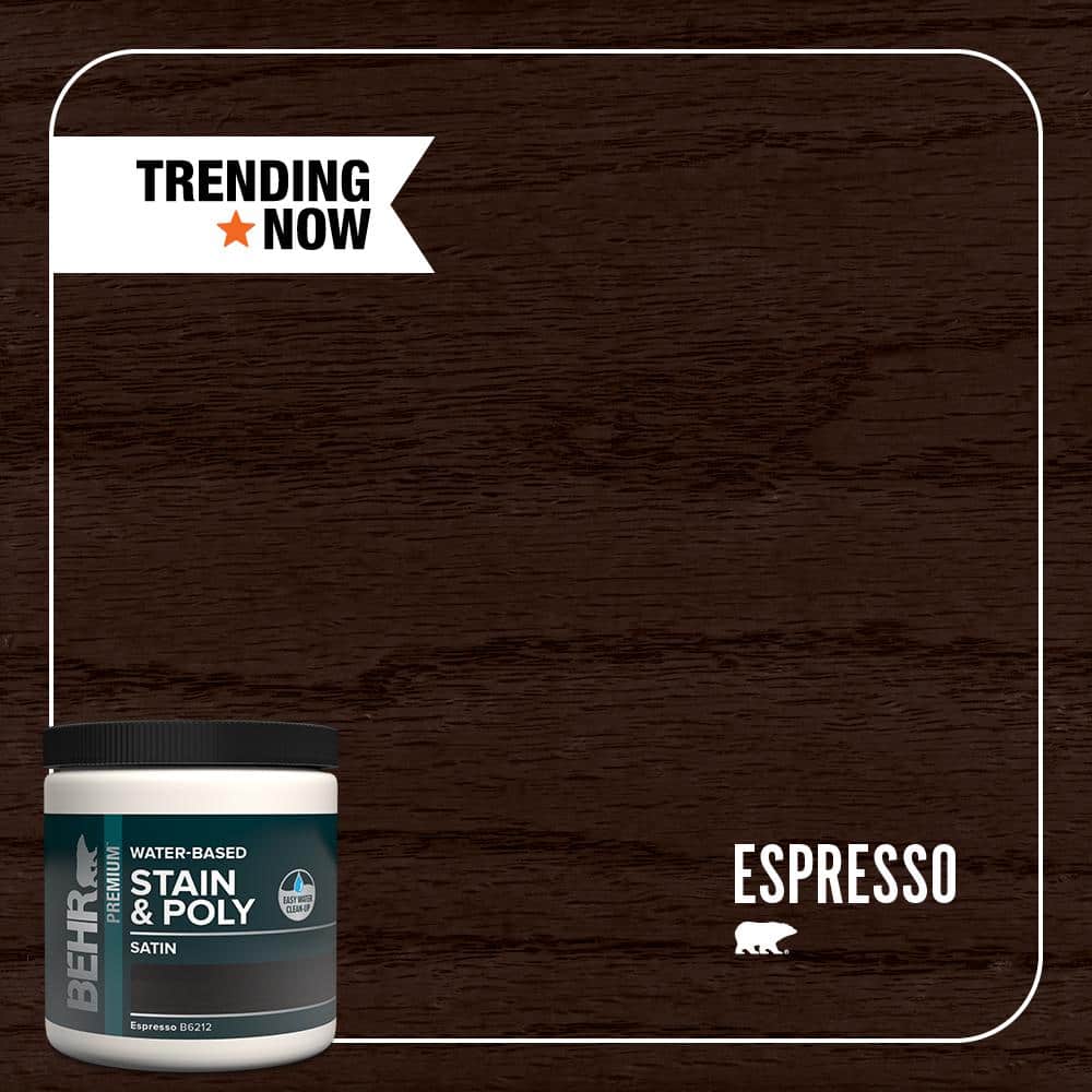 8 oz. #TIS-312 Espresso Satin Semi-Transparent Water-Based Interior Wood Stain and Poly in One price history on PriceWatchPro
