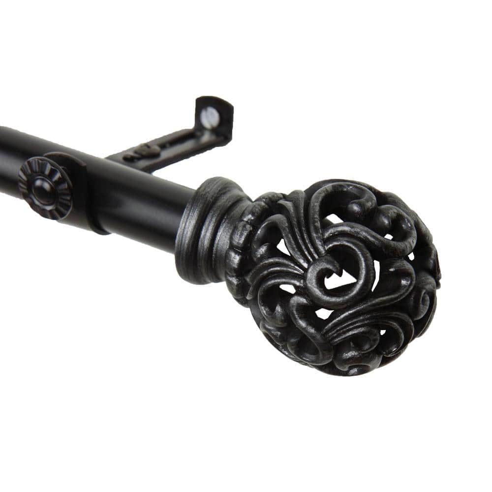 48 in. - 84 in. Adora Single Curtain Rod in Black price history on PriceWatchPro