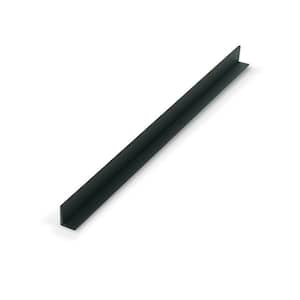 5/16 in. D x 7/16 in. W x 36 in. L Black Styrene Plastic 90° Uneven Leg Angle Moulding 12 Total L ft. (4-Pack)