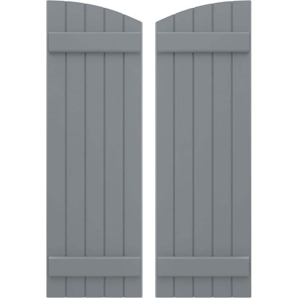 17-1/2 in. W x 73 in. H Americraft Exterior Real Wood Joined Board and Batten Shutters Elliptical Top Ocean Swell price history on PriceWatchPro