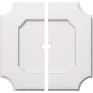16 in. O.D. x 1 in. I.D. x 1 in. P Locke Architectural Grade PVC Contemporary Ceiling Medallion (2-Piece)