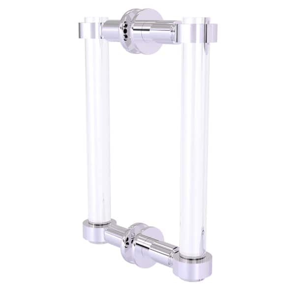 Allied Brass Clearview 8 in. Back to Back Shower Door Pull in Polished Chrome
