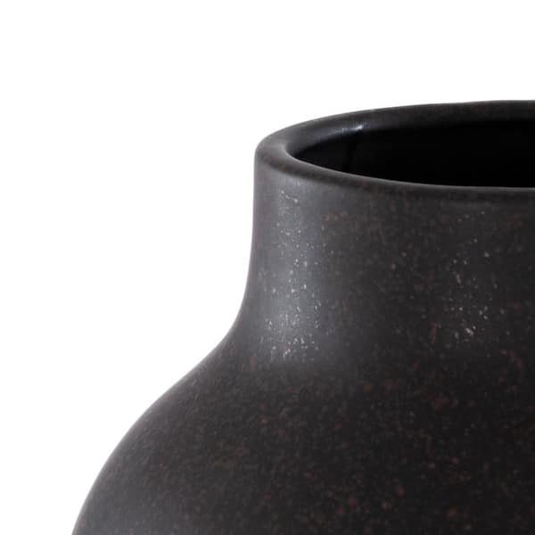 Black Charcoal Stoneware Vase