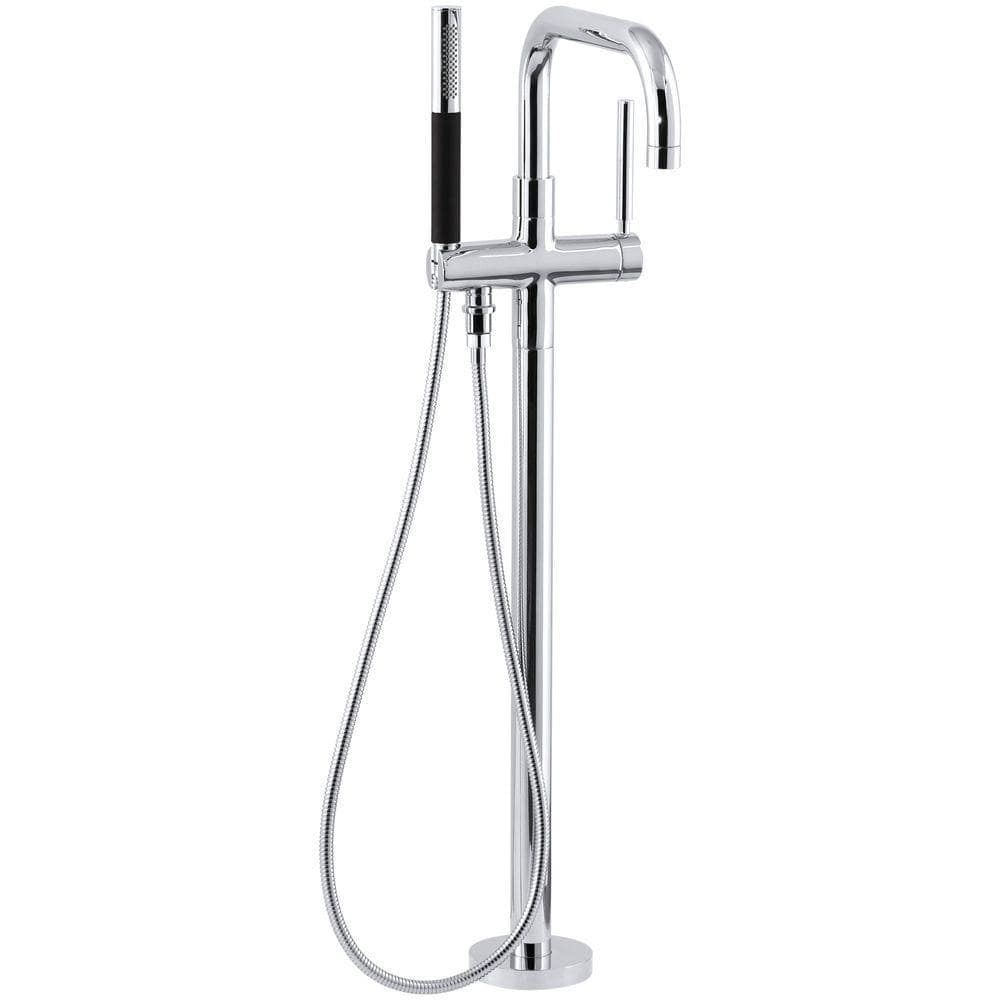 UPC 885612371287 product image for Purist Single-Handle Floor Mount Roman Tub Faucet with Handshower in Polished Ch | upcitemdb.com