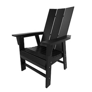 Shoreside Black HDPE Plastic Outdoor Dining Chair