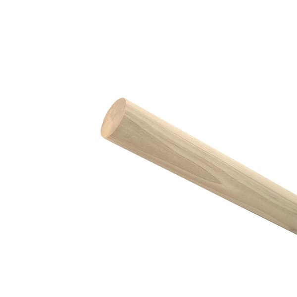 Waddell Hardwood Round Dowel - 36 in. x 2 in. - Sanded and Ready for Finishing - Versatile Wooden Rod for DIY Home Projects
