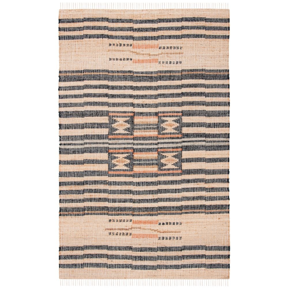 Kilim Natural/Black 6 ft. x 9 ft. Striped Native American Area Rug price history on PriceWatchPro