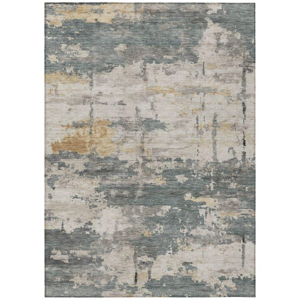 Chantille Machine Washable Indoor/Outdoor Abstract ACN2362 Basil 5 ft. x 7 ft. 6 in. Area Rug