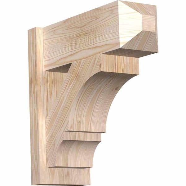 Ekena Millwork 8 in. x 20 in. x 20 in. Douglas Fir Balboa Craftsman Smooth Outlooker
