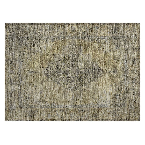Addison Rugs Chantille Machine Washable Indoor/Outdoor Abstract ACN2021 Khaki 1 ft. 8 in. x 2 ft. 6 in. Accent Rug