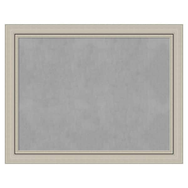 Amanti Art Romano Silver Narrow 27.75 in. x 21.75 in. Framed Magnetic Board