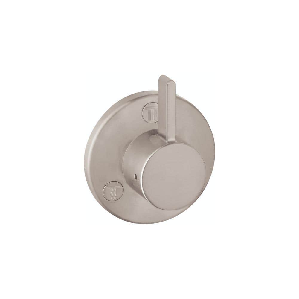 Ecostat Contemporary Black Brushed Wall-Mounted Shower Trim