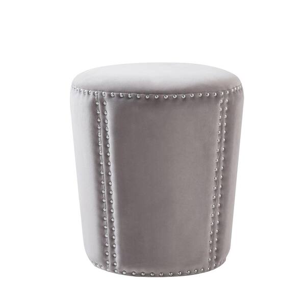 Jennifer Taylor Landon Opal Grey Accent Ottoman