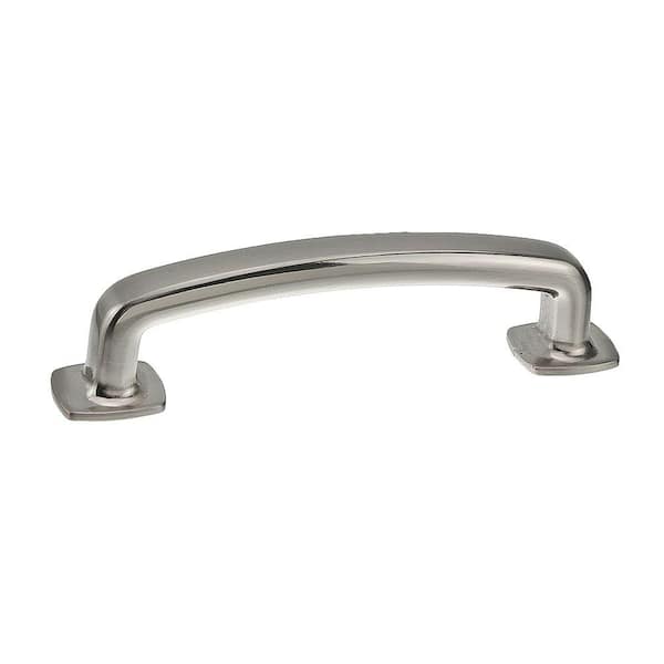 Richelieu Hardware Terrebonne Collection 3 3/4 in. (96 mm) Brushed Nickel Transitional Cabinet Bar Pull