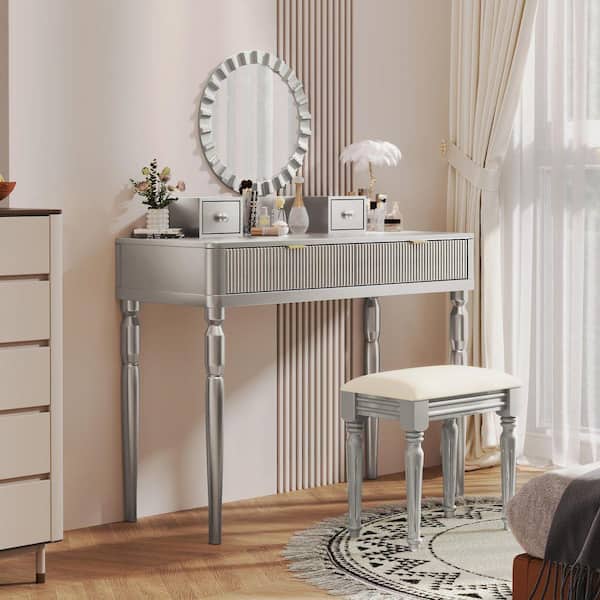 silver dressing table mirror Amazon.com